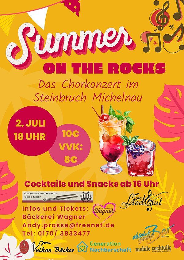 Konzerteinladung Summer on the Rocks